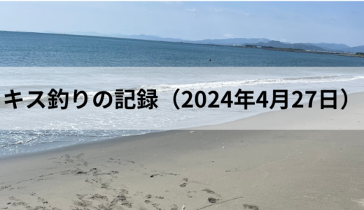 2024年のキスが釣れ始めました！（2024年4月27日の記録）